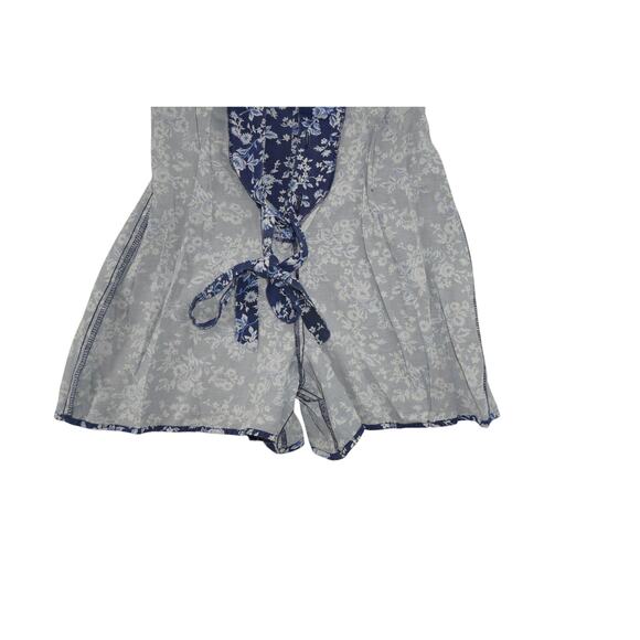 Jazz Kids Blue Floral Lace Collar Button Front Romper Girls Size 8 - Picture 7 of 7